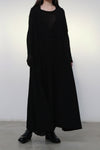 Marc le bihan double stitching long skirt 2180 black
